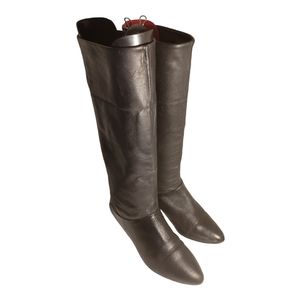 Vintage Calico 80s Convertible Fold Down Boots /Sz 6 Genuine Leather